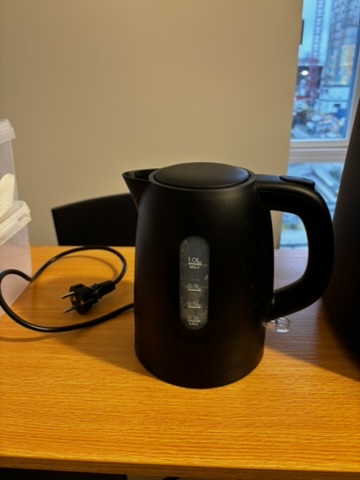 Black electric kettle